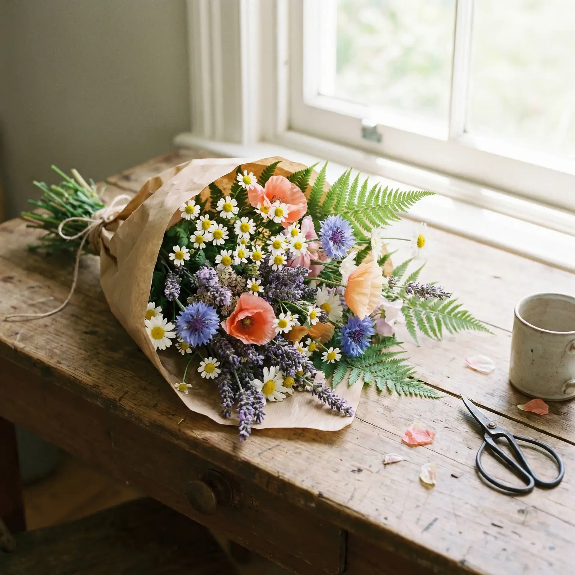 手扎野花束作品 - 探花网